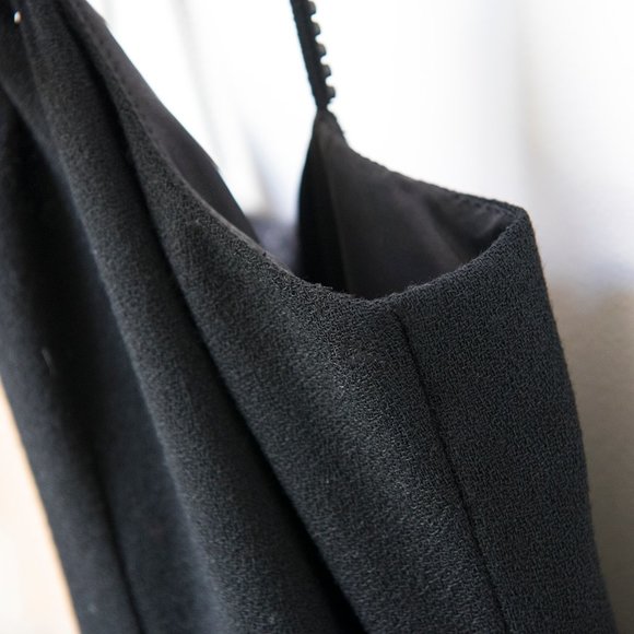 David Hayes Vintage 80s Black Cocktail Dress Rhinestone Straps sz 8 - Picture 6 of 7